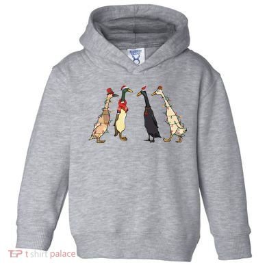 Christmas Ducks Lights Santa Ducks Merry Christmas Toddler Hoodie