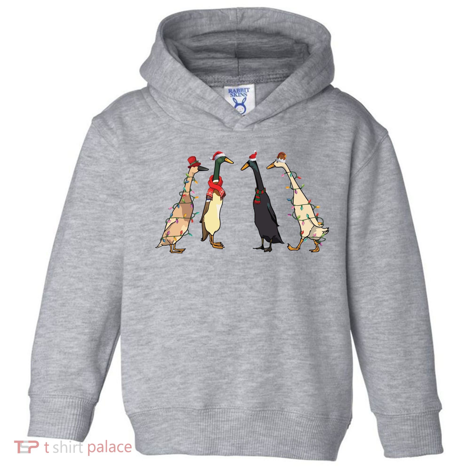Christmas Ducks Lights Santa Ducks Merry Christmas Toddler Hoodie