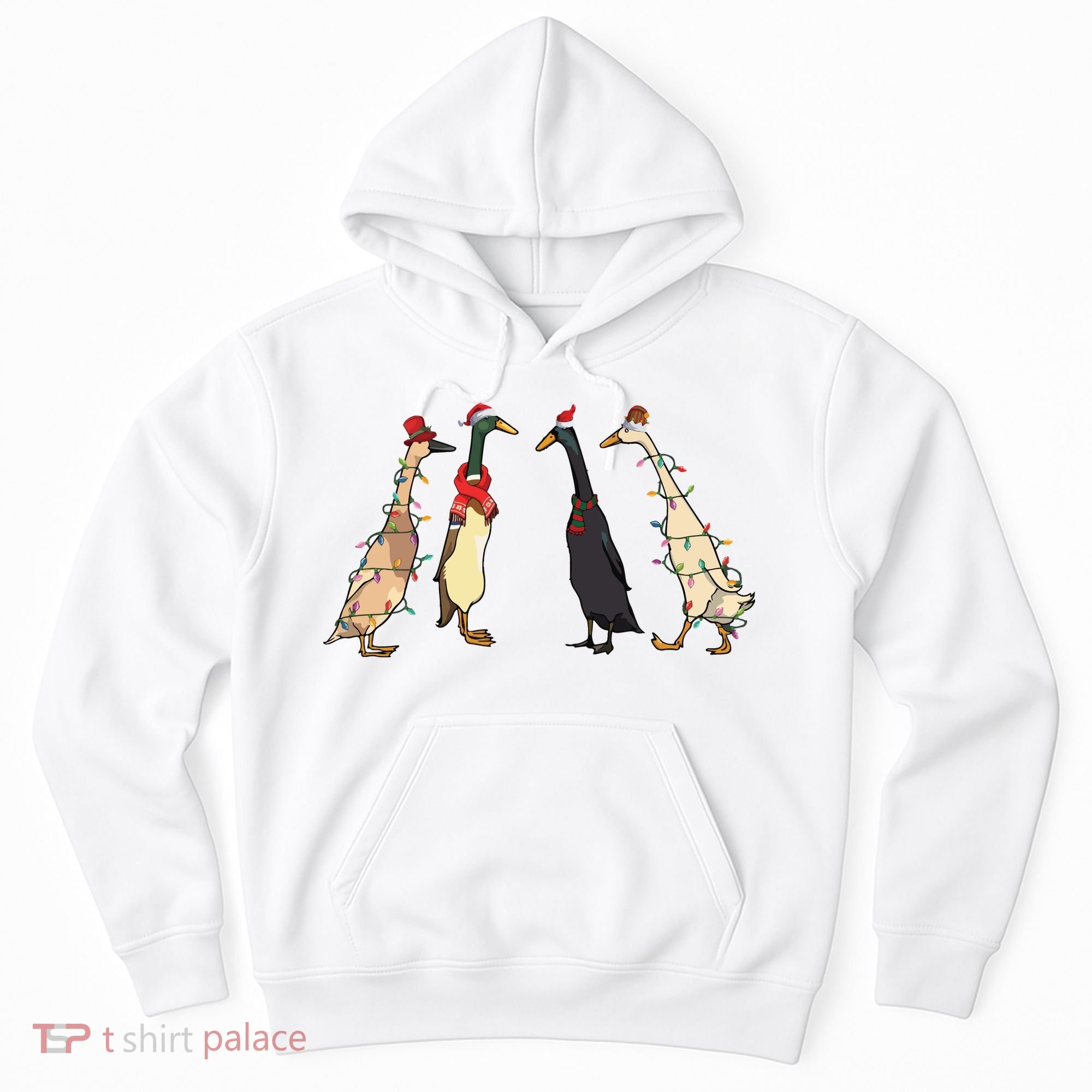 Christmas Ducks Lights Santa Ducks Merry Christmas Hoodie