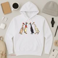 Christmas Ducks Lights Santa Ducks Merry Christmas Hoodie thumb 3