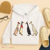 Christmas Ducks Lights Santa Ducks Merry Christmas Hoodie thumb 4