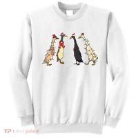 Christmas Ducks Lights Santa Ducks Merry Christmas Sweatshirt thumb 0