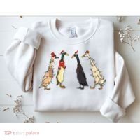 Christmas Ducks Lights Santa Ducks Merry Christmas Sweatshirt thumb 2