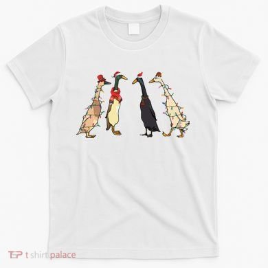 Christmas Ducks Lights Santa Ducks Merry Christmas T-Shirt