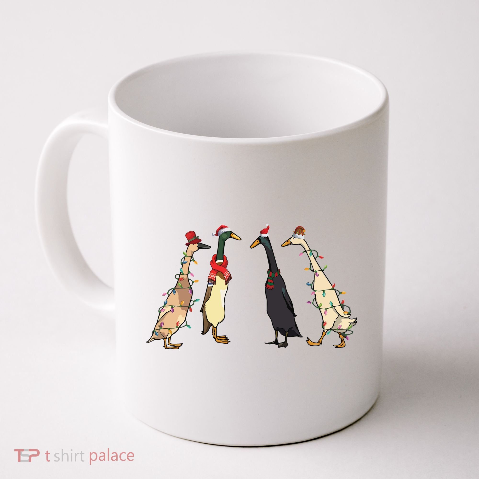 Christmas Ducks Lights Santa Ducks Merry Christmas Coffee Mug