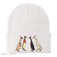Christmas Ducks Lights Santa Ducks Merry Christmas Beanie thumb 0