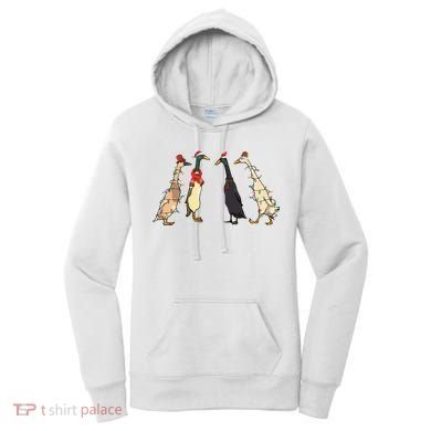 Christmas Ducks Lights Santa Ducks Merry Christmas Women's Hoodie