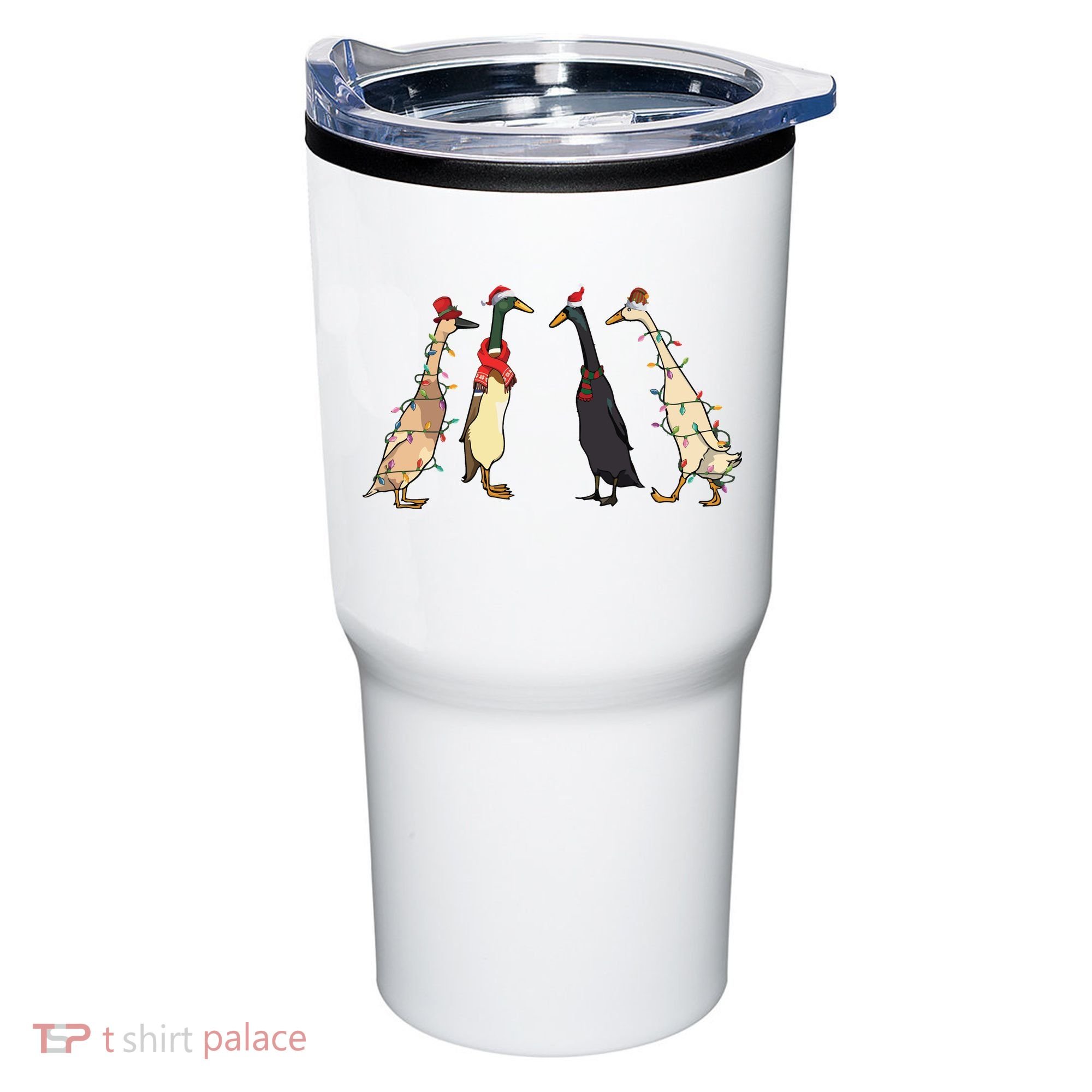Christmas Ducks Lights Santa Ducks Merry Christmas Tumbler