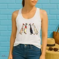 Christmas Ducks Lights Santa Ducks Merry Christmas Women's Tank Top thumb 2