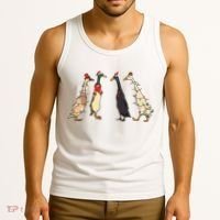 Christmas Ducks Lights Santa Ducks Merry Christmas Tank Top thumb 3