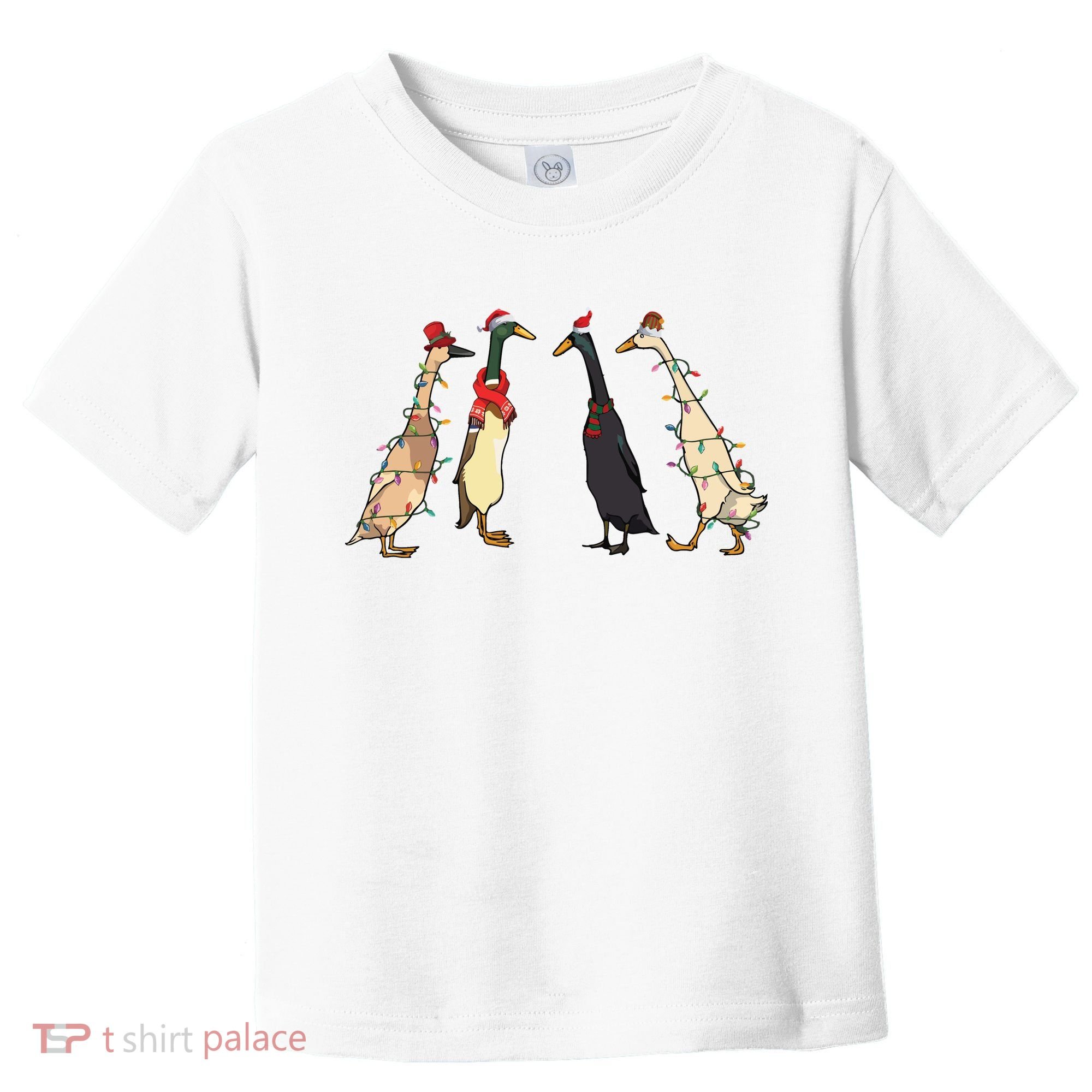 Christmas Ducks Lights Santa Ducks Merry Christmas Toddler T-Shirt
