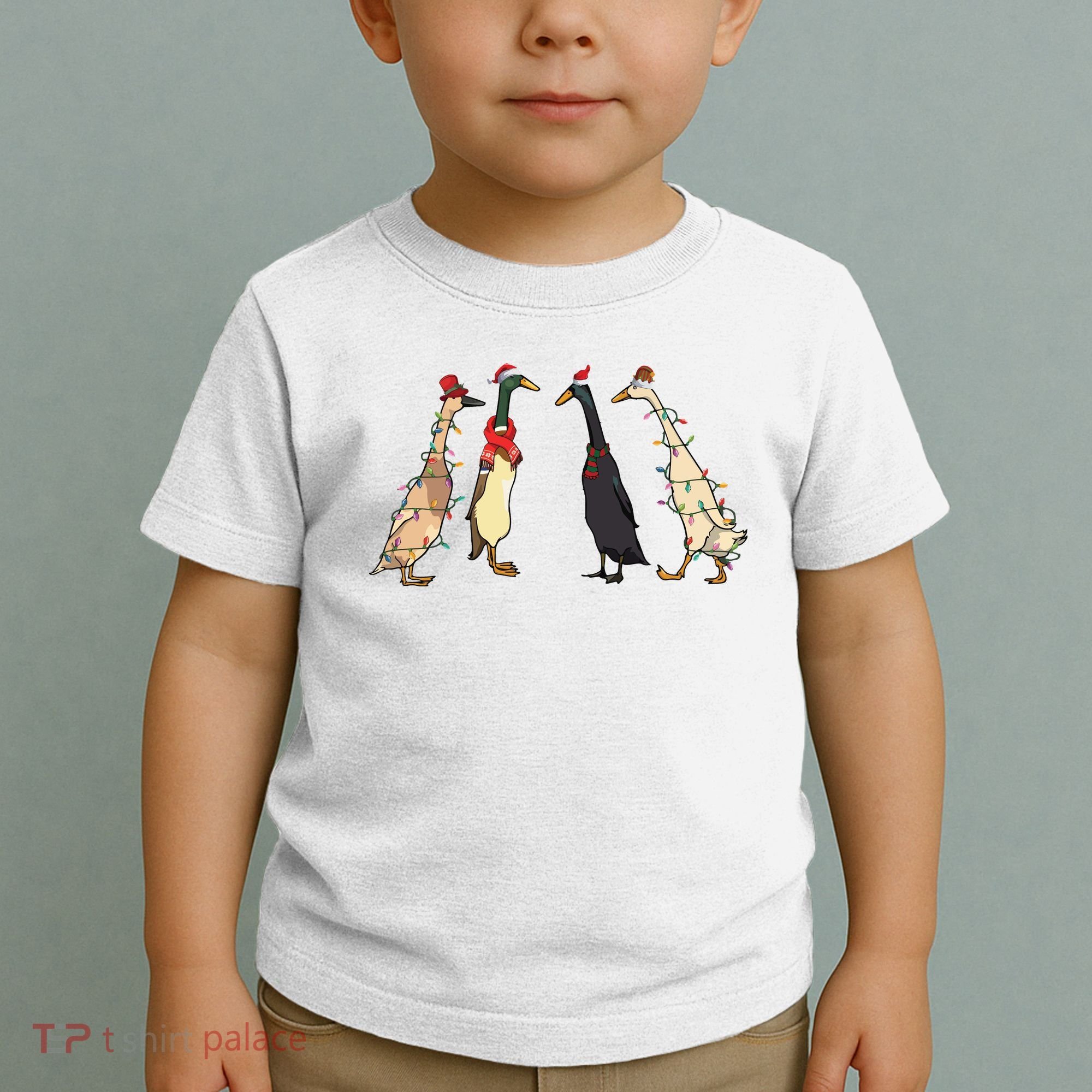 Christmas Ducks Lights Santa Ducks Merry Christmas Toddler T-Shirt