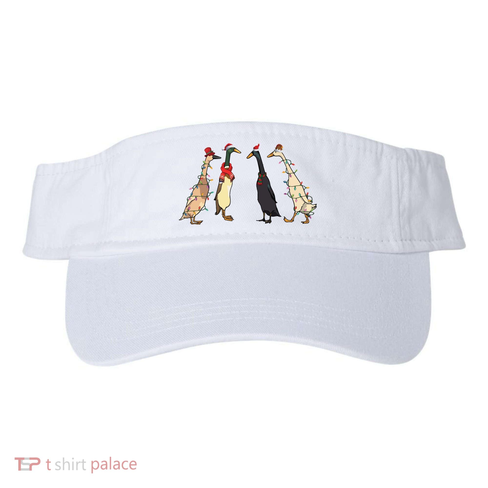 Christmas Ducks Lights Santa Ducks Merry Christmas Visor