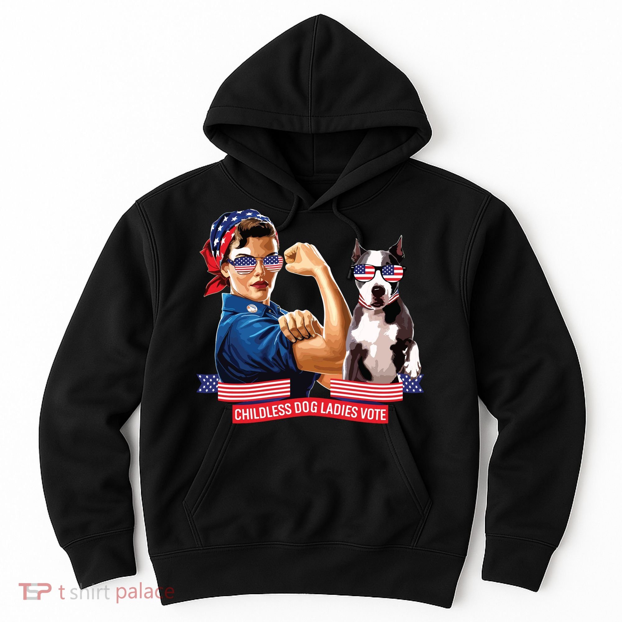 Childless Dog Lady Is Voting Kamala Election Usa 2024 Hoodie