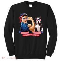 Childless Dog Lady Is Voting Kamala Election Usa 2024 Sweatshirt thumb 0