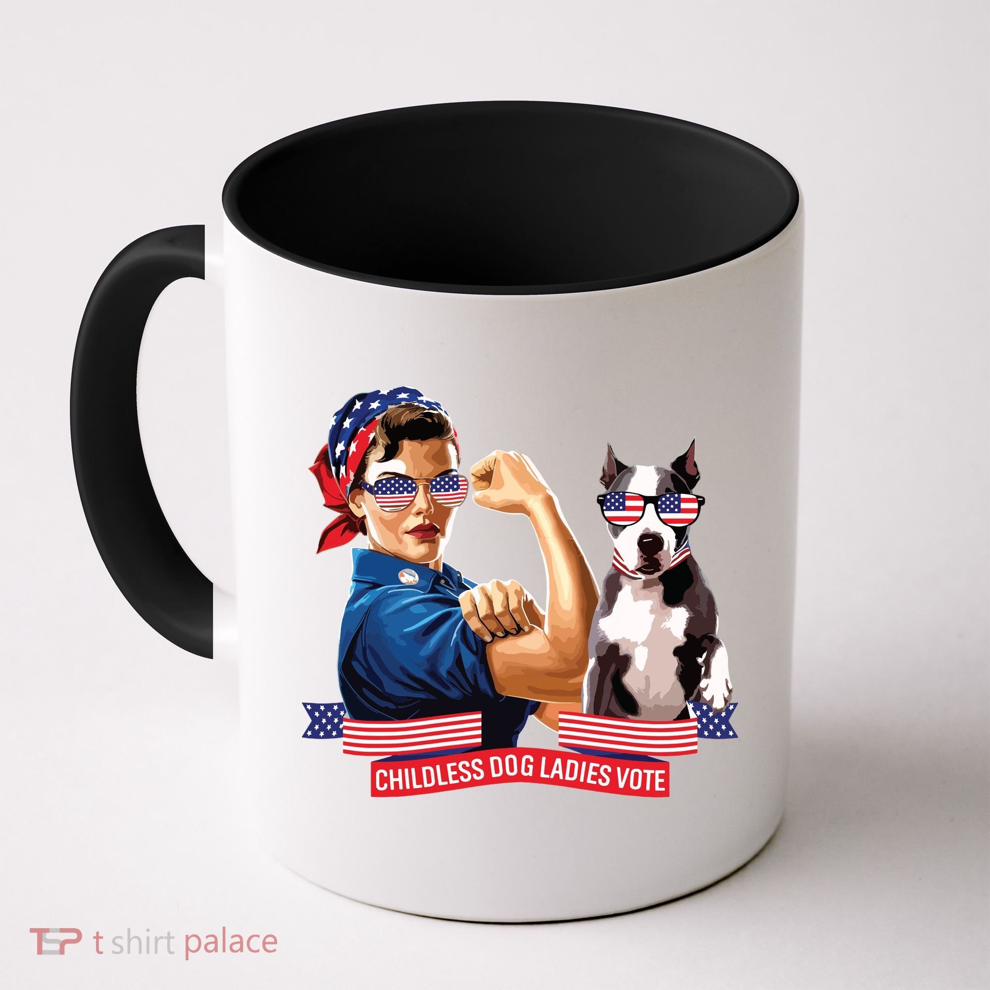 Childless Dog Lady Is Voting Kamala Election Usa 2024 Coffee Mug