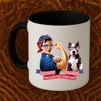 Childless Dog Lady Is Voting Kamala Election Usa 2024 Coffee Mug thumb 2