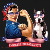 Childless Dog Lady Is Voting Kamala Election Usa 2024 Women's Hoodie thumb 2