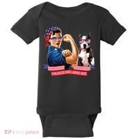 Childless Dog Lady Is Voting Kamala Election Usa 2024 Baby Bodysuit thumb 0