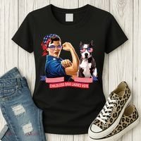 Childless Dog Lady Is Voting Kamala Election Usa 2024 Women's T-Shirt thumb 3