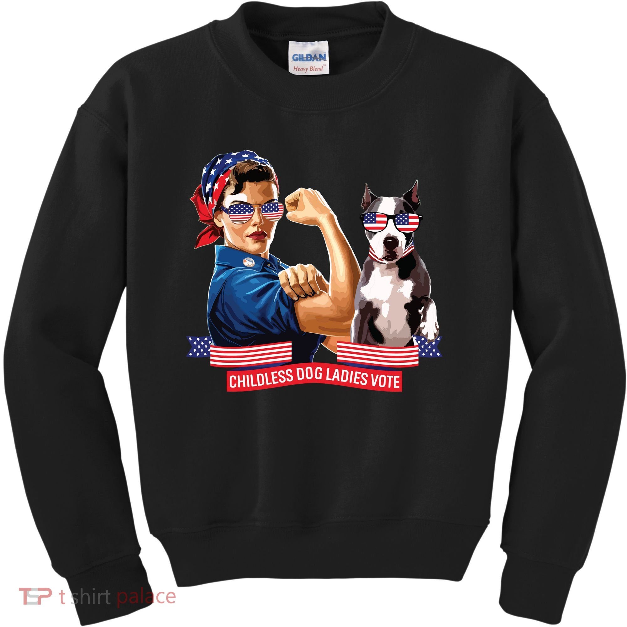 Childless Dog Lady Is Voting Kamala Election Usa 2024 Kids Sweatshirt