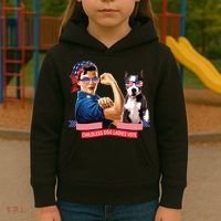 Childless Dog Lady Is Voting Kamala Election Usa 2024 Kids Hoodie thumb 3