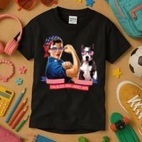 Childless Dog Lady Is Voting Kamala Election Usa 2024 Kids T-Shirt thumb 3