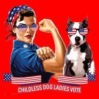 Childless Dog Lady Is Voting Kamala Election Usa 2024 Santa Hat thumb 1