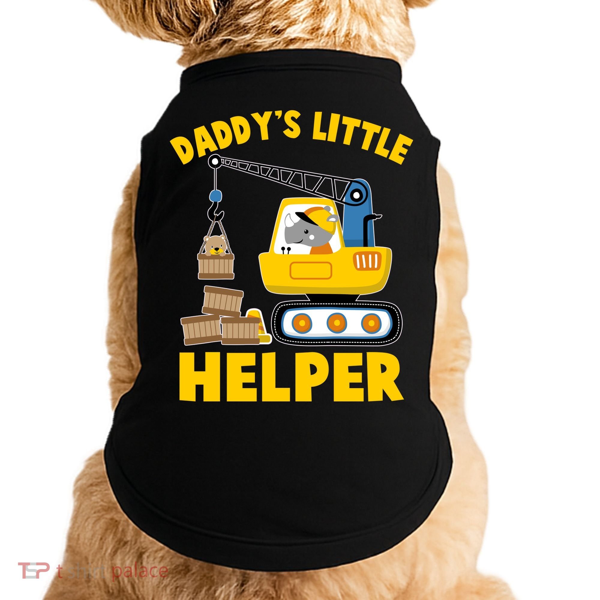 Cute Daddy's Little Helper Construction Doggie Tank