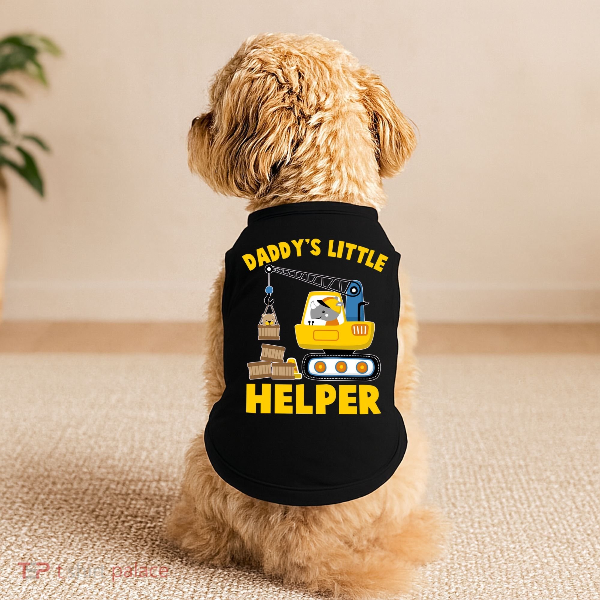 Cute Daddy's Little Helper Construction Doggie Tank