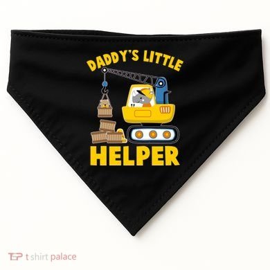 Cute Daddy's Little Helper Construction USA-Made Doggie Bandana