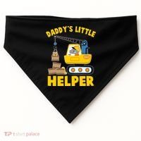 Cute Daddy's Little Helper Construction USA-Made Doggie Bandana thumb 0