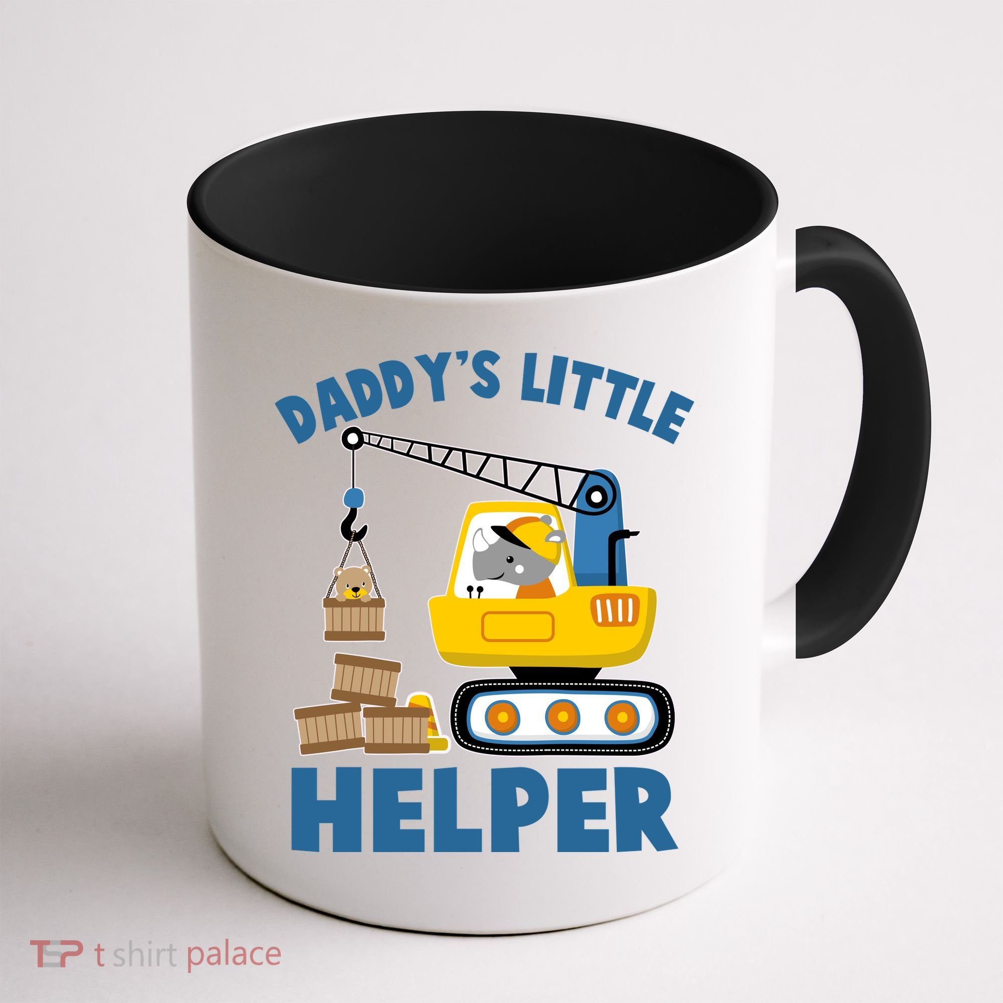 Cute Daddy's Little Helper Construction Coffee Mug