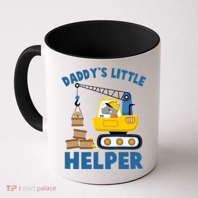 Cute Daddy's Little Helper Construction Coffee Mug