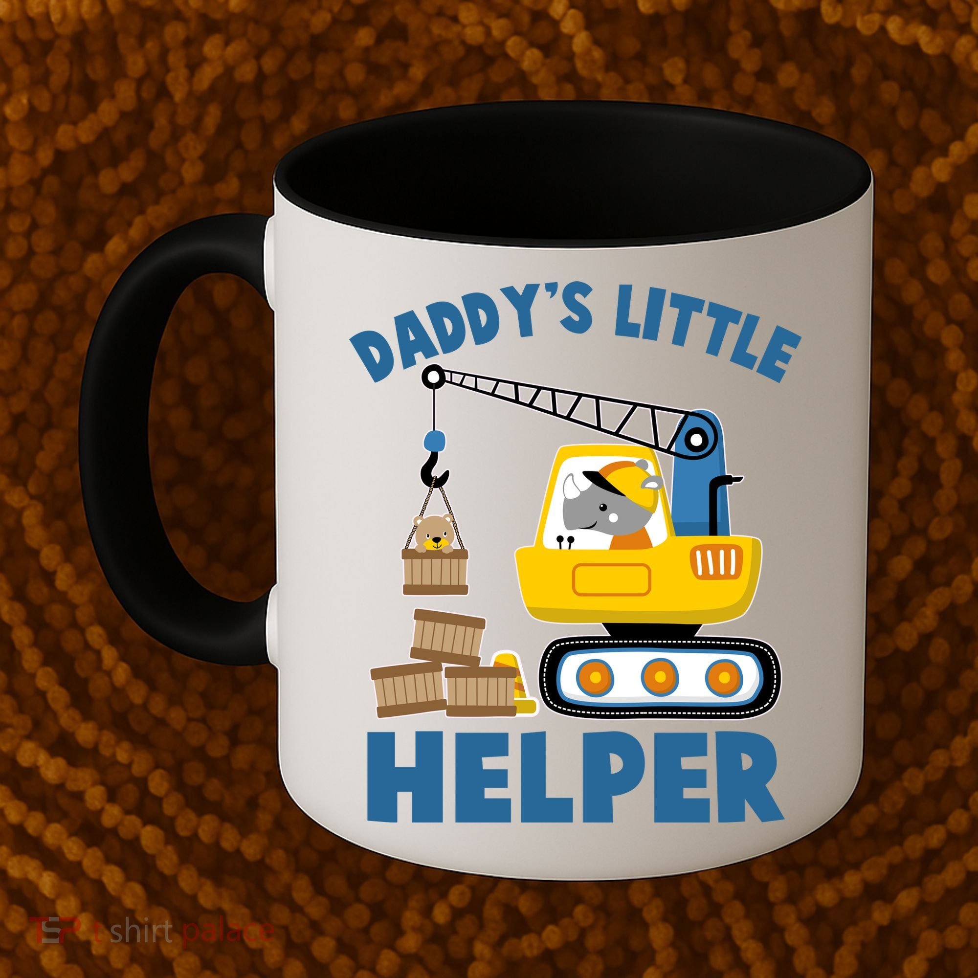 Cute Daddy's Little Helper Construction Coffee Mug
