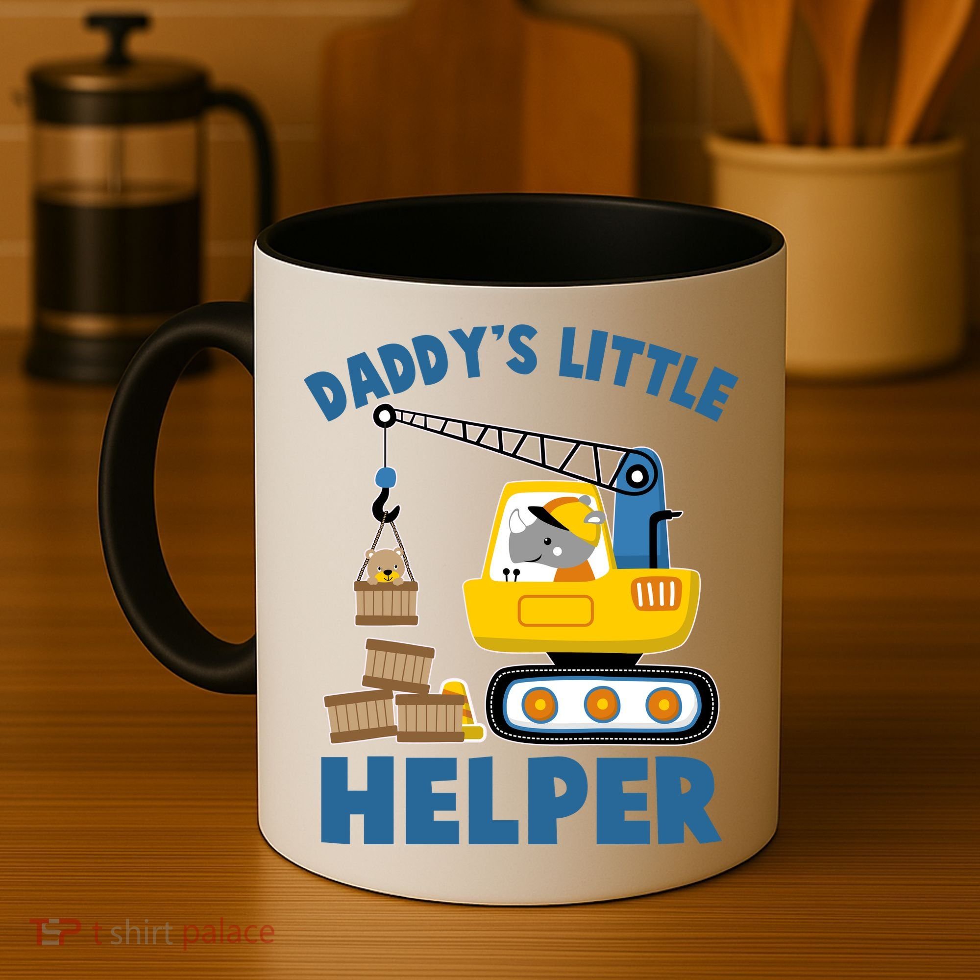 Cute Daddy's Little Helper Construction Coffee Mug