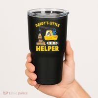 Cute Daddy's Little Helper Construction Tumbler thumb 2
