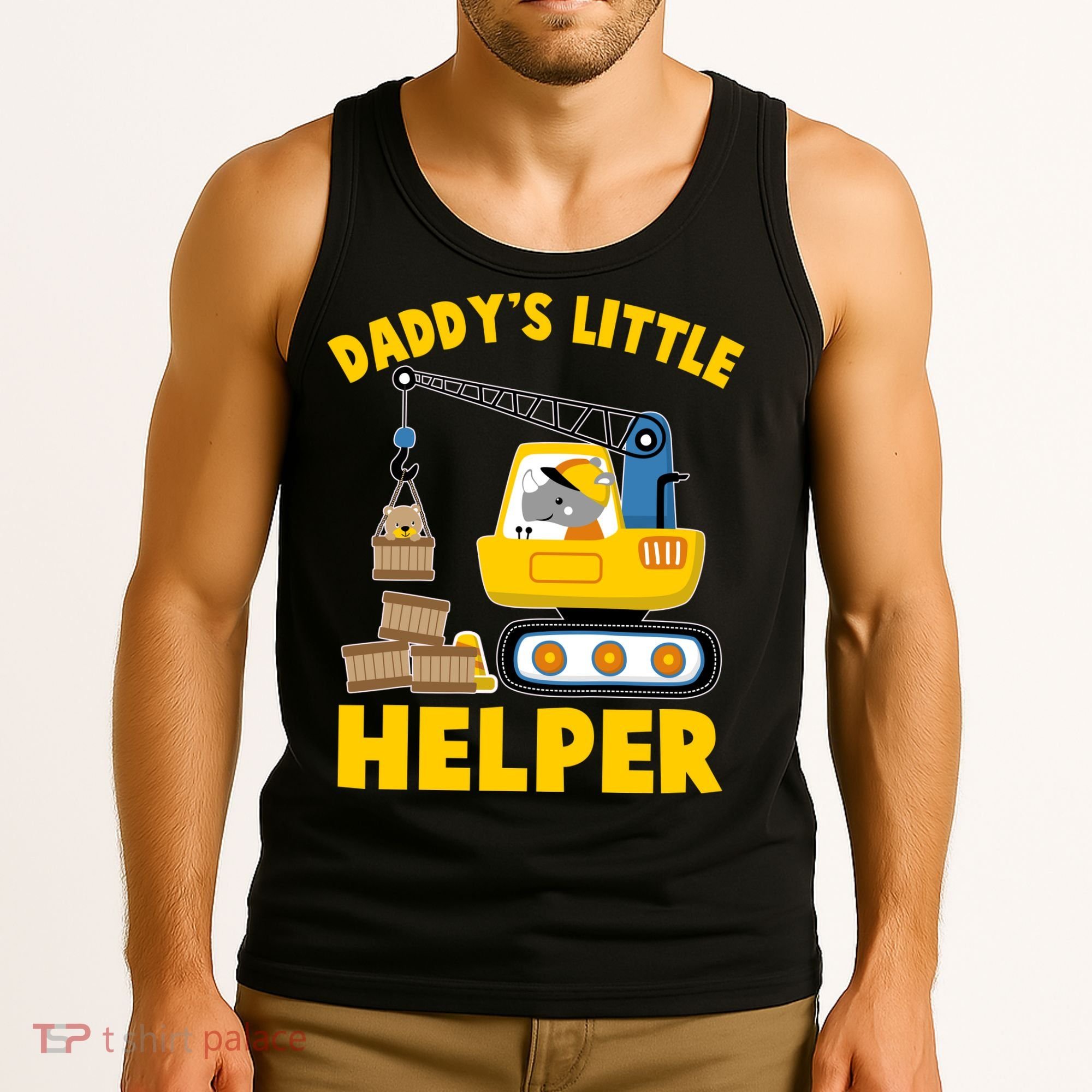 Cute Daddy's Little Helper Construction Tank Top