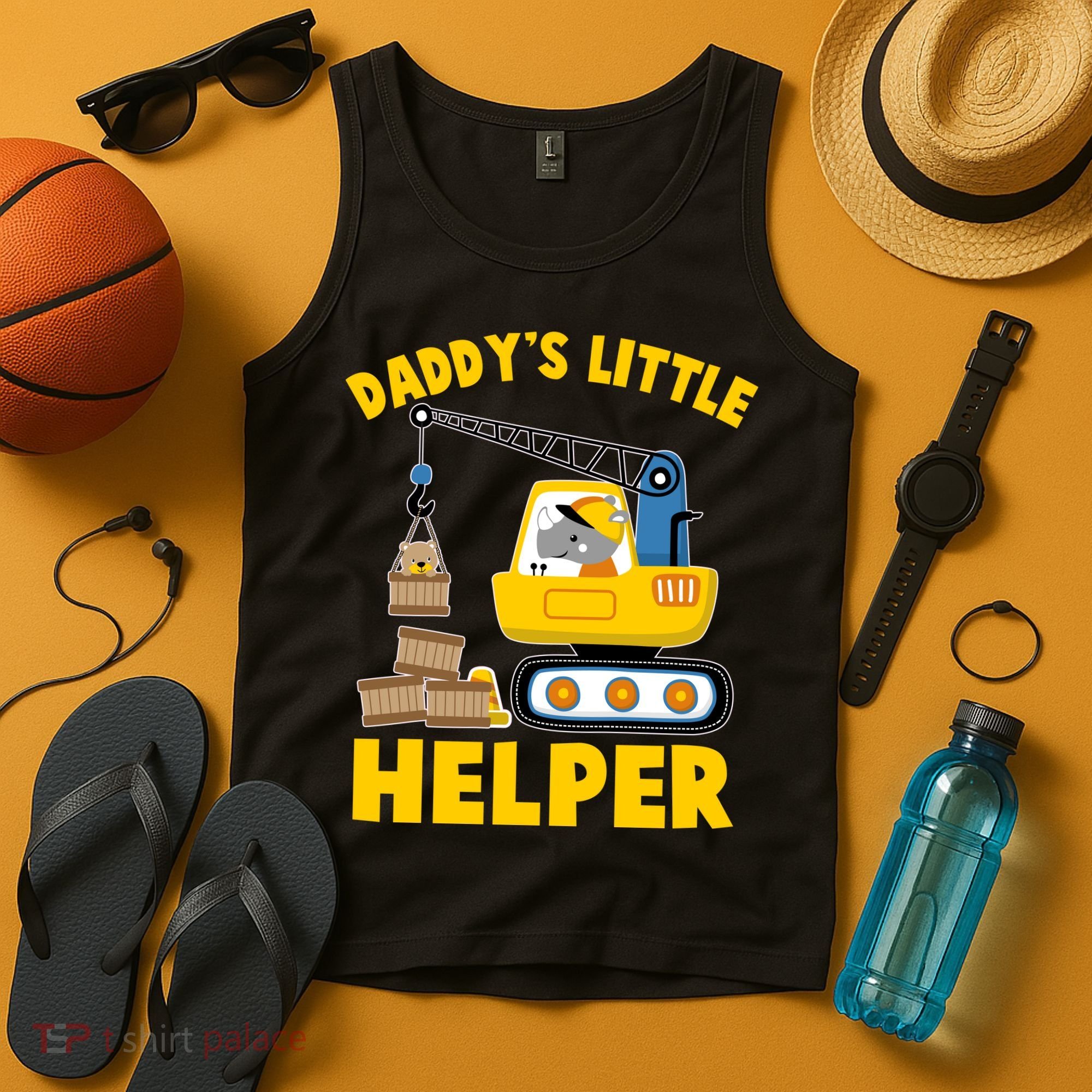 Cute Daddy's Little Helper Construction Tank Top