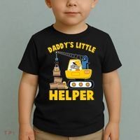 Cute Daddy's Little Helper Construction Toddler T-Shirt thumb 2
