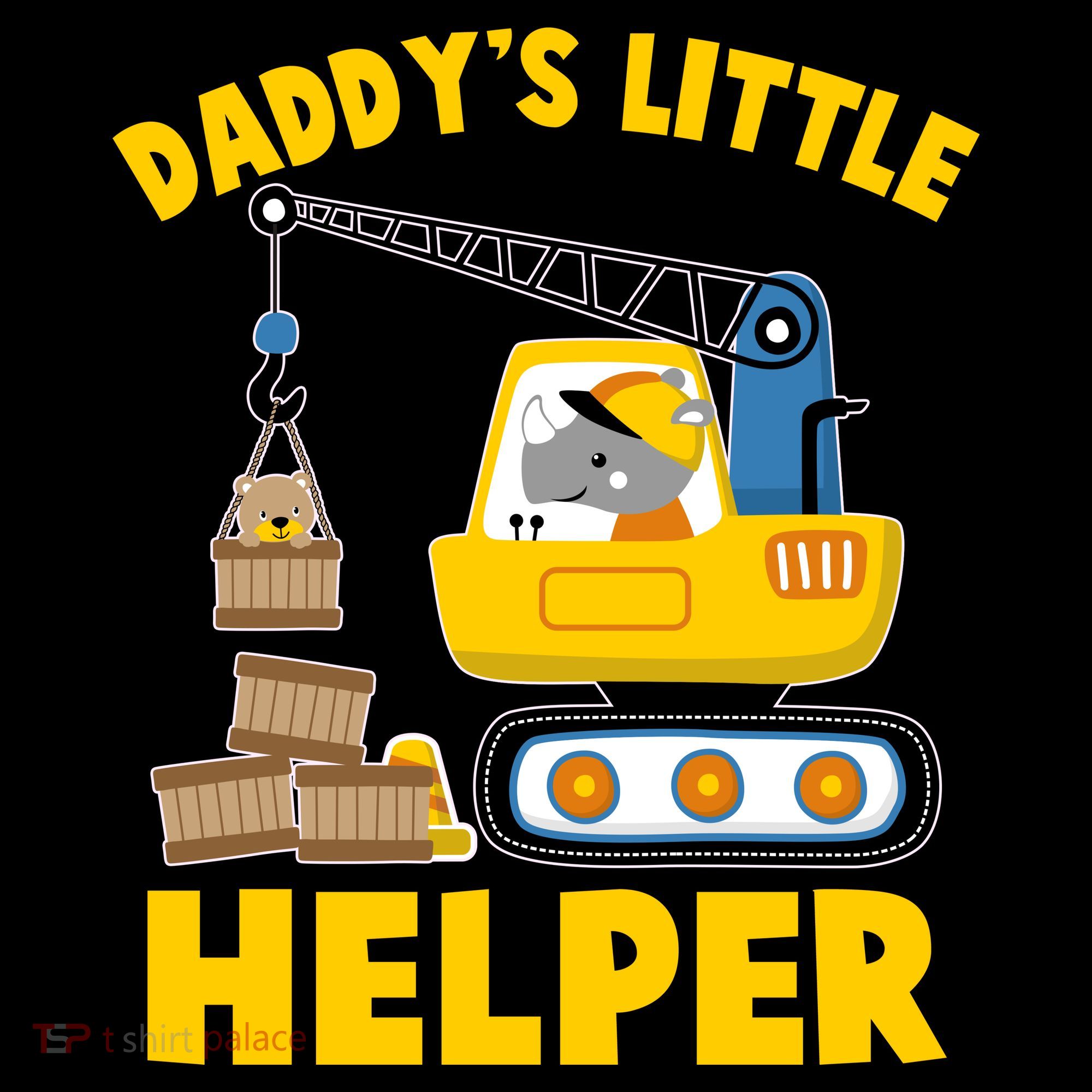 Cute Daddy's Little Helper Construction Toddler T-Shirt