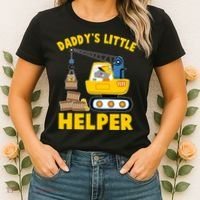 Cute Daddy's Little Helper Construction Women's T-Shirt thumb 2