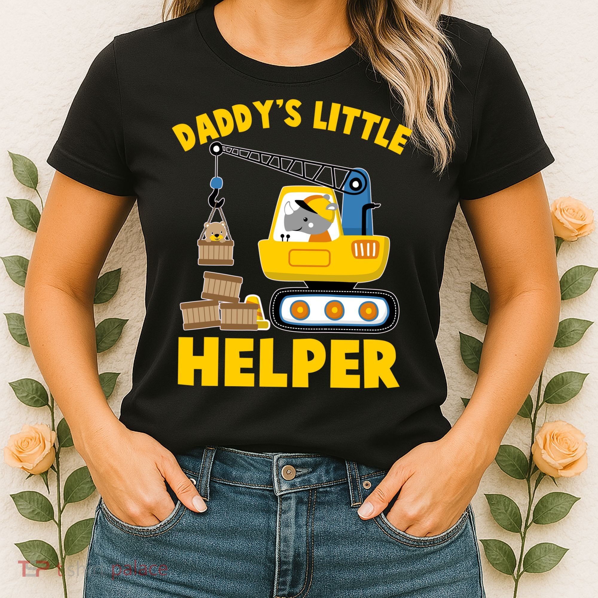 Cute Daddy's Little Helper Construction Women's T-Shirt