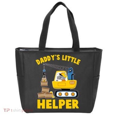 Cute Daddy's Little Helper Construction Tote Bag