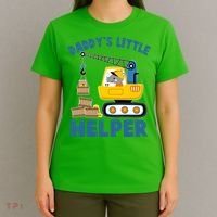 Cute Daddy's Little Helper Construction T-Shirt thumb 4