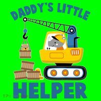 Cute Daddy's Little Helper Construction Button thumb 1