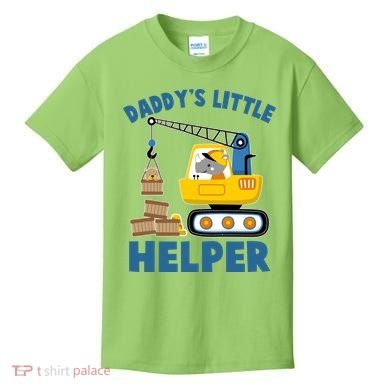Cute Daddy's Little Helper Construction Kids T-Shirt