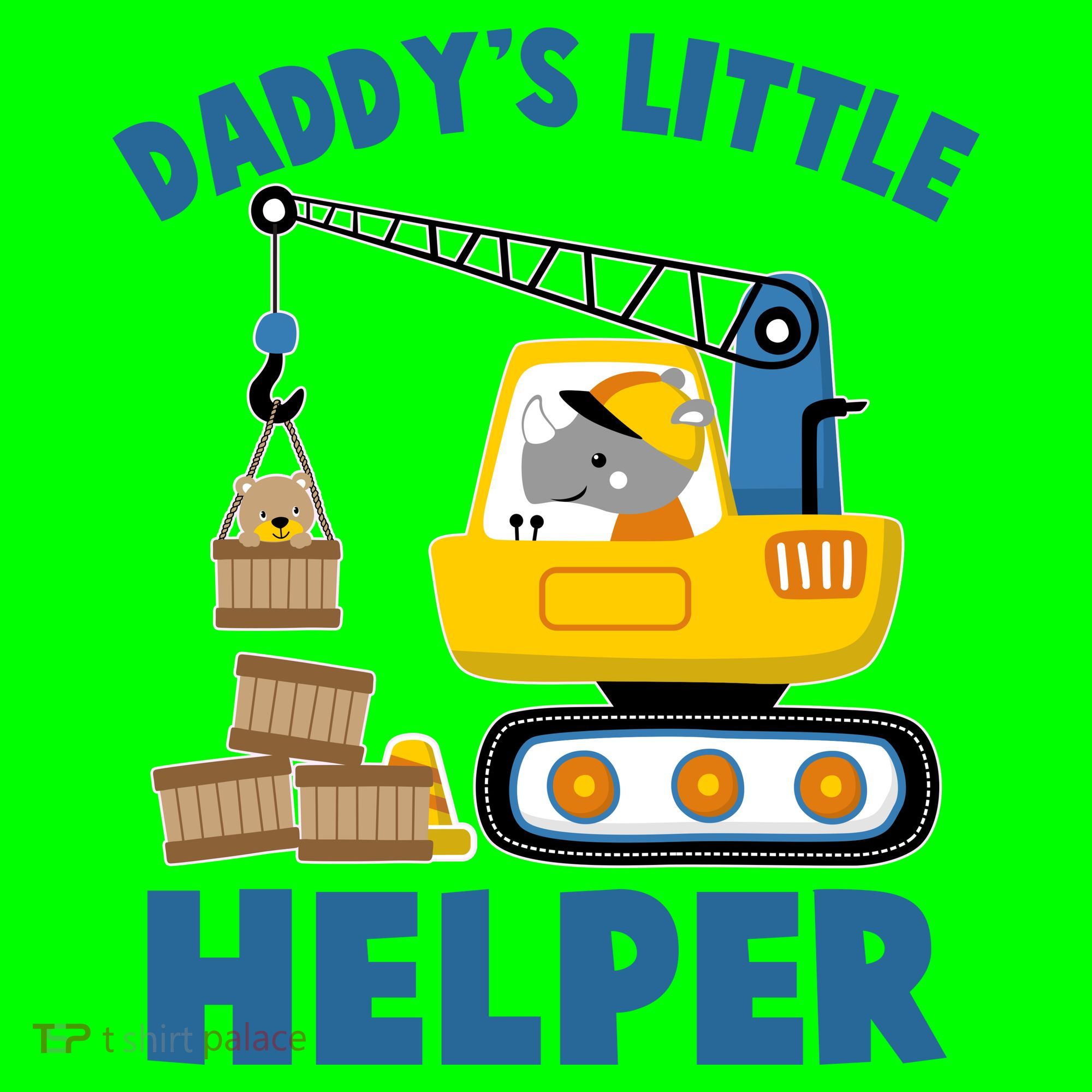 Cute Daddy's Little Helper Construction Kids T-Shirt