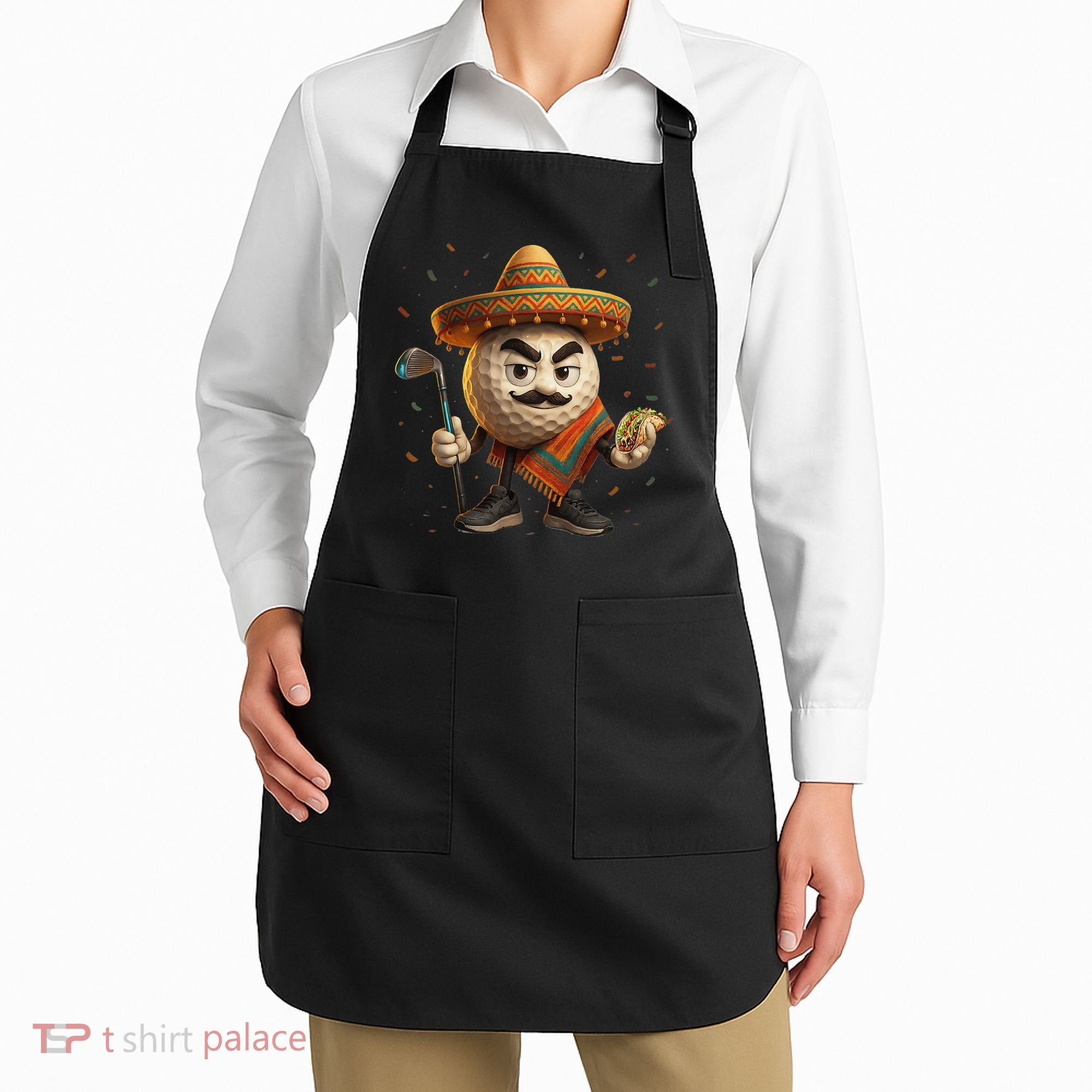 Cinco De Mayo Golf Ball With Sombrero Margarita Golf Lover Apron