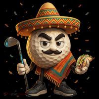 Cinco De Mayo Golf Ball With Sombrero Margarita Golf Lover Coffee Mug thumb 5